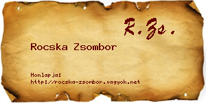 Rocska Zsombor névjegykártya